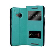 Cadorabo Ohišje, združljivo z HTC ONE M9 v mint turquoise - Zaščitni ovitek z magnetnim zapiranjem, stoječo funkcijo in 2 okencema za gledanje, (20551424) | Shoptok.si
