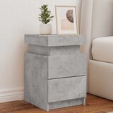  Noćni ormarići s LED svjetlima 2 kom boja betona 35x39x55 cm | shoptok.hr