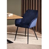 Unique Furniture Tamno plave baršunaste blagovaonske stolice u setu s naslonima za ruke 2 kom Nolan Stripe – | shoptok.hr