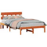  Krevetna konstrukcija Smeđa 140 x 190 cm Čvrsto borovo drvo | shoptok.hr