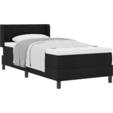 vidaXL Postelja z vzmetnico z blazino z vzglavjem Črna 100 x 200 cm Oblačilo | Shoptok.si