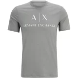 Armani Exchange Majica '8NZTCJ' siva / bijela