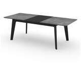 TemaHome Crni proširiv blagovaonski stol s pločom stola u betonskom dekoru 100x180 cm Shadow – | shoptok.hr