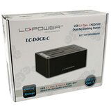 LC Power LC-DOCK-C, External USB 3.1 Gen2 Type-C 2x 2.5/3.5 HDD/SSD docking station | ePonuda.com