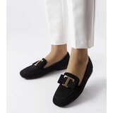 Gemre Black eco-suede moccasins Adélaïde | Shoptok.si