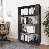 Ormarić za knjige / sobna pregrada sivi 80x25x132 cm borovina | shoptok.hr