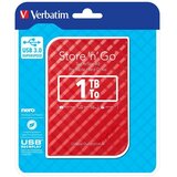 Verbatim StoreNgo II 1TB (53203) eksterni hard disk crveni" | Eponuda.com