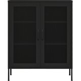 Ormarić za pohranu crni 80 x 35 x 101,5 cm čelični | shoptok.hr