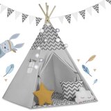 Nukido dječji šator wigwam sivi sa svjetlima | shoptok.hr