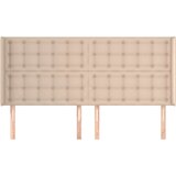  Uzglavlje s ušima boja cappuccina 163x16x118/128cm umjetna koža | shoptok.hr