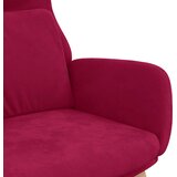  Stolica za opuštanje crvena boja vina baršunasta | shoptok.hr