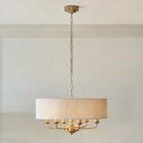 Endon 110722 - Viseći luster na lancu HIGHCLERE 6xE14/40W/230V, bež/mesing, prečnik 55 cm | Eponuda.com