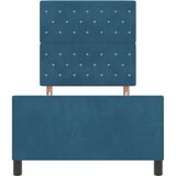 vidaXL Postelja Temno Modra 100x200 cm Žamet | Shoptok.si