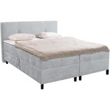 MID.YOU POSTELJA Z VZMETNICO 180 cm x 200 cm , les, tekstil svetlo siva | Shoptok.si