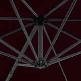  Konzolni vrtni suncobran s aluminijskim stupom 300 cm crveni | shoptok.hr