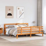  Okvir kreveta s uzglavljem voštano smeđi 180x200 cm od borovine Cijene