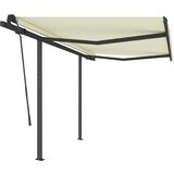  Ročno zložljiva tenda s stebrički 3x2,5 m krem, (20702547) | Shoptok.si