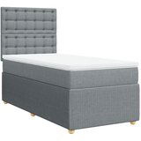 Maison Chic Box spring postelja - Vzmetna postelja z vzmetnico svetlo siva 90x190 cm blago SL10408, (21907761) | Shoptok.si