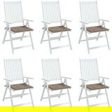 vidaXL Blazine za vrtne stole 6 kosov taupe 50x50x3 cm blago | Shoptok.si