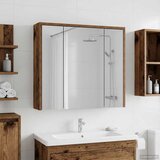 Kupaonski ormar s ogledalom Staro drvo 63,5 x 16 x 62,5 cm Slike