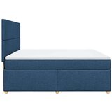  Krevet s oprugama i madracem plavi 200 x 200 cm od tkanine | shoptok.hr