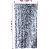  Zastor protiv insekata plavo-bijelo-srebrni 100 x 220 cm šenil | shoptok.hr