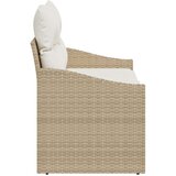  Dvosjedna vrtna sofa s prostorom za pohranu i jastucima bež poli ratan | shoptok.hr