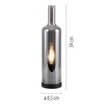 Just LIGHT. 14006-25 - Stona lampa BOTTLE 1xE14/25W/230V crna/zadimljena | Eponuda.com