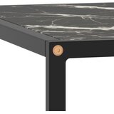 Stolić za kavu crni s crnim mramornim staklom 80 x 80 x 35 cm | Shoptok.si