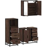 vidaXL 3-dijelni set kupaonskog namještaja boja smeđeg hrasta drveni | shoptok.hr