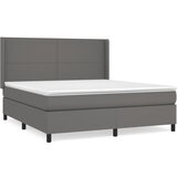 Maison Chic Box spring postelja - Vzmetna postelja z vzmetnico siva 180x200 cm umetno usnje SL8456, (21907485) | Shoptok.si