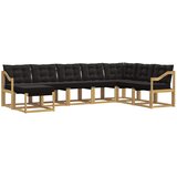 vidaXL Zunanja garnitura za sedenje z blazino 8 pcs Bela in črna, (5000280770) | Shoptok.si
