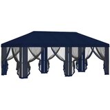  Pokrov za gazebo s bočnim zidovima 6 x 3 m Plava Poliester 190 | shoptok.hr