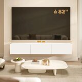  Plutajući TV ormarić zidni 3 ladice puno prostora za pohranu 180 cm bijeli | shoptok.hr