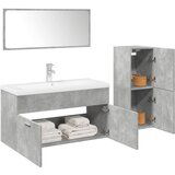 vidaXL 4-dijelni set kupaonskog namještaja siva boja betona drveni | shoptok.hr