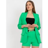 Fashion Hunters Elegant green women's set with shorts Cene