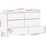  Komplet stranske omare s predalom 2 pcs Oreh 60 x 33,5 x 75 cm, (5000217924) | Shoptok.si