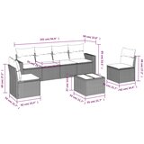  7-dijelni set vrtnih sofa sivi od poliratana | shoptok.hr
