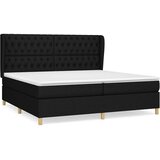  Krevet s oprugama i madracem crni 200x200 cm od tkanine | shoptok.hr