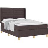 vidaXL Postelja s vzmetnico temno rjava 160x200 cm tkanina, (22050121) u
