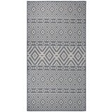 vidaXL Vanjski tepih ravnog tkanja 80 x 150 cm plave pruge | shoptok.hr