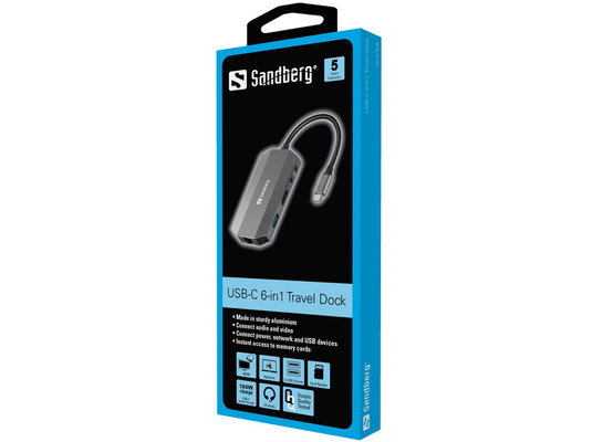 Sandberg USB-C 6-in1 Travel Dock | shoptok.hr