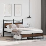vidaXL Posteljni okvir brez vzmetnice hrast 120x200 cm inženirski les | Shoptok.si