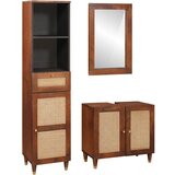 vidaXL Kupaonski namještaj Zidne 3 pcs 38 x 33 x 160 cm Čvrsto drvo manga Cijene