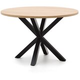 Kave Home Crni/u prirodnoj boji okrugao blagovaonski stol ø 120 cm Argo – | shoptok.hr
