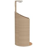 Vanjski tuš sivi 100x100x241,5 cm poliratana i bagremovog drva | shoptok.hr