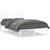 vidaXL Kovinski posteljni okvir z vzglavjem bel 120x200 cm | Shoptok.si