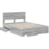  Konstrukcija postelje Siva Sonoma 150 x 200 cm Konstruiran les, (5000103860) | Shoptok.si