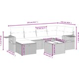  7-dijelni set vrtnih sofa svjetlosivi od poliratana | shoptok.hr