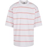Urban Classics Men's striped T-shirt with oversized sleeves white/pink | shoptok.hr